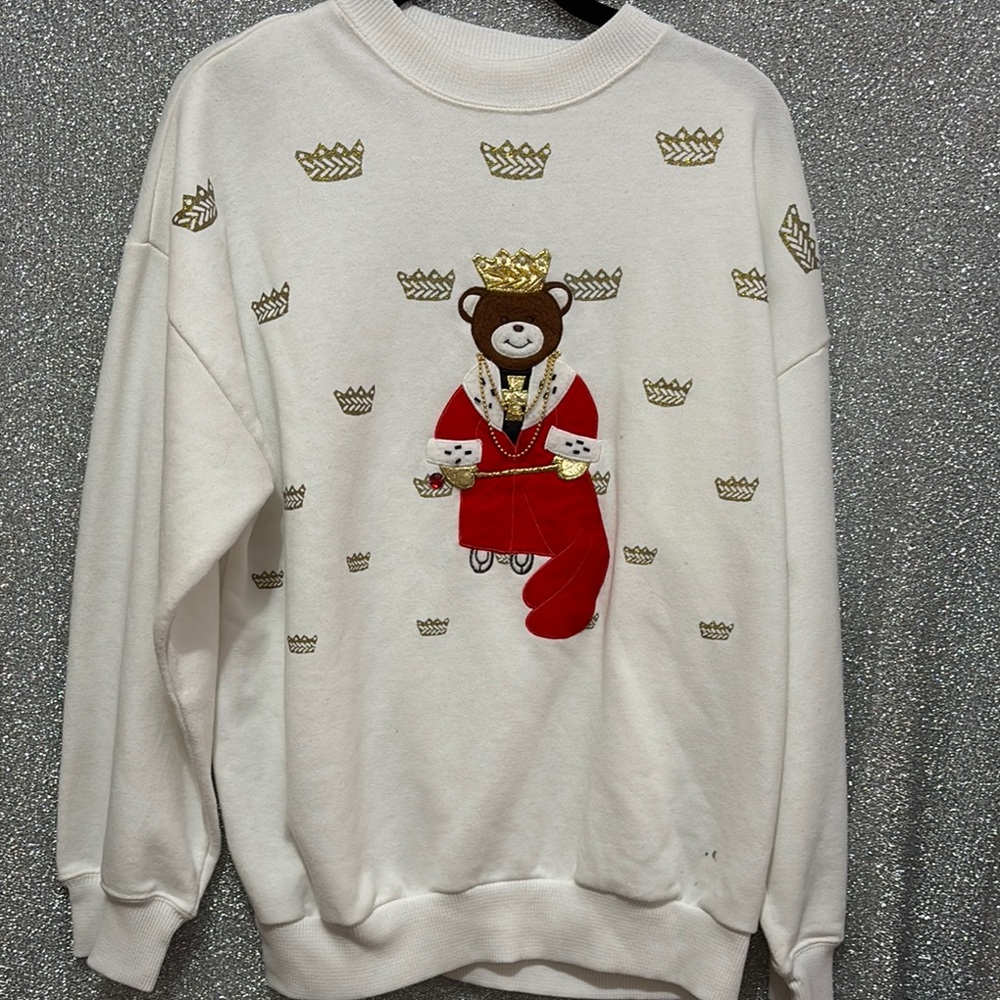White Bear Embroidered Sweater